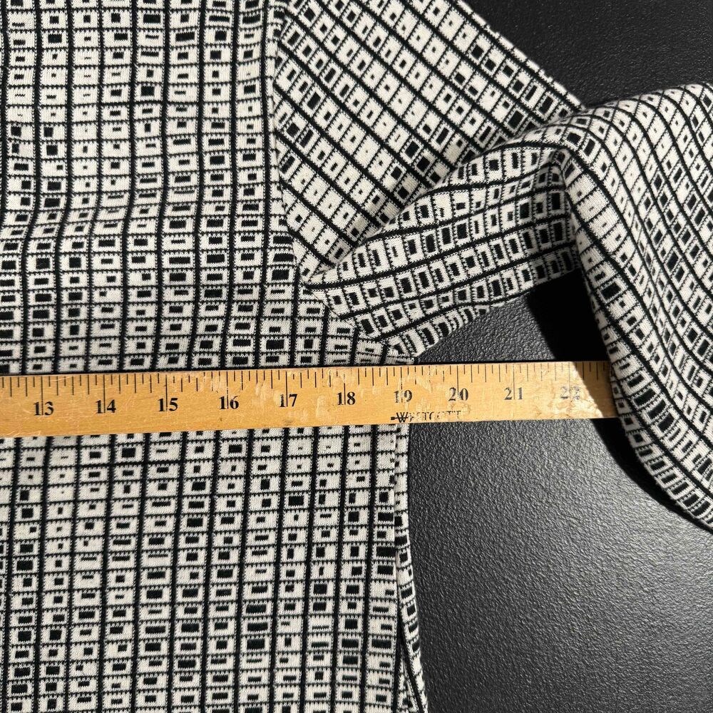 Parsley & Sage Geometric Blazer Jacket Women Small Funky 3/4 OP-ART Lagenlook - Picture 10 of 11